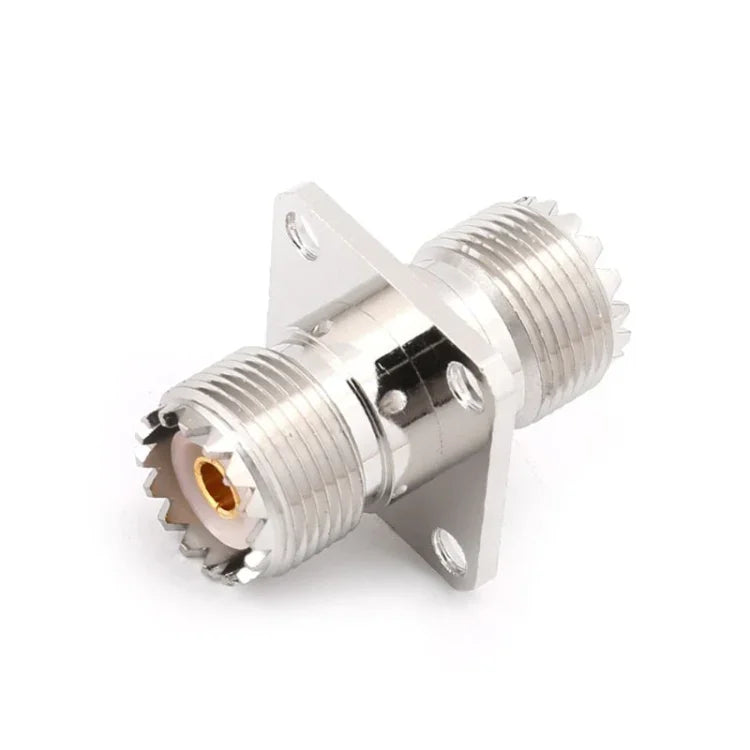 محول موصل RF أنثى UHF SO239 إلى أنثى مع تثبيت لوحة هيكل