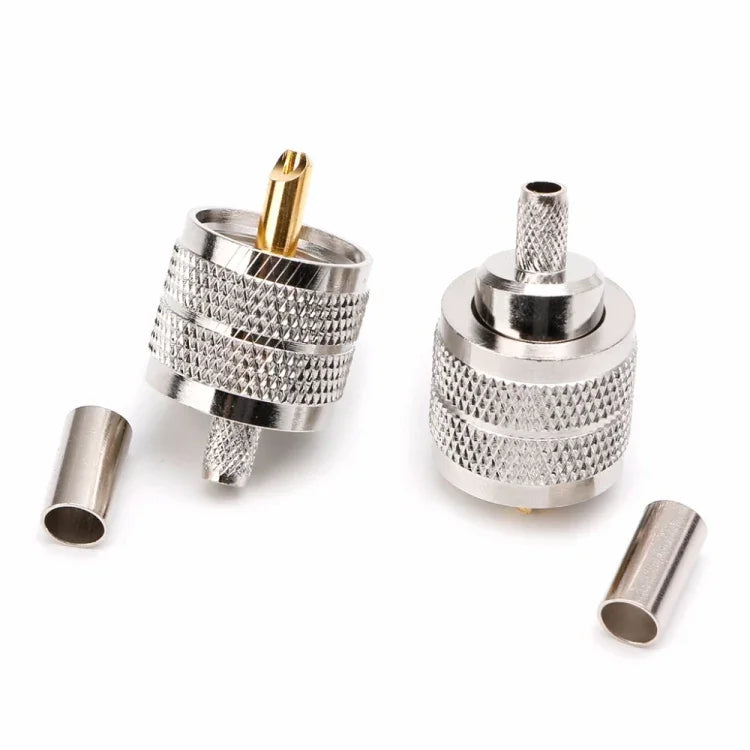 10 قطع موصل مقرمش ذكر UHF PL259 لموصل RG58 RG142 / 3D-FB
