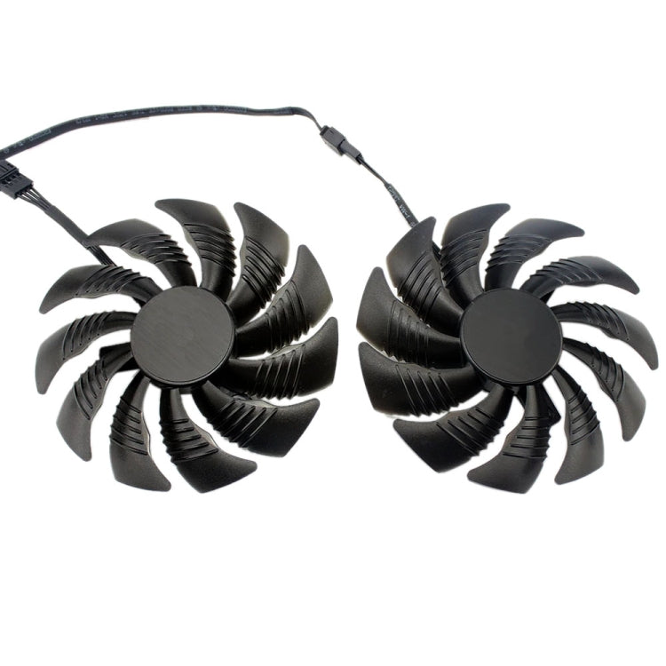 زوج من مراوح تبريد بطاقة الرسومات بحجم 88مم و4 دبابيس لأجهزة Gigabyte GeForce GTX1060 1070 GTX1050ti GTX960 RX570 RX470