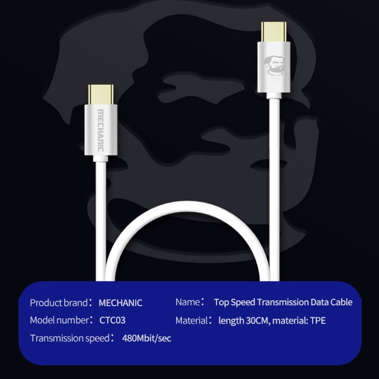 كابل بيانات USB Lightning عالي السرعة من MECHANIC لنقل البيانات من Type-C إلى Type-C