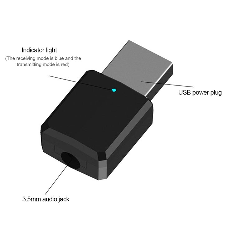 مستقبل صوتي بلوتوث 5.0 محول USB بلوتوث ومرسل بلوتوث يدعم Win8/10، ZF169