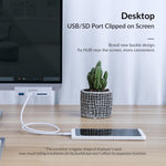 موزع USB3.0 من نوع مشبك ORICO MH2AC-U3 بمنفذين مع قارئ بطاقات SD
