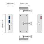 موزع USB3.0 من نوع مشبك ORICO MH2AC-U3 بمنفذين مع قارئ بطاقات SD