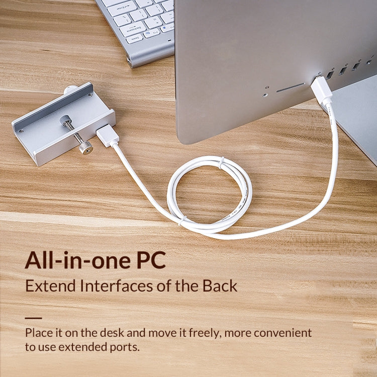موزع USB3.0 من نوع مشبك ORICO MH2AC-U3 بمنفذين مع قارئ بطاقات SD