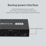 2x4 USB Switch 2 Port PCs Sharing 4 Devices for Printer Keyboard Mouse Monitor, 2x4 USB Switc