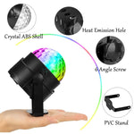 YouOKLight YK2278 إضاءة حفلات دي جي مفعلة بالصوت بقوة 3 واط، كرة ديسكو RBG، مصباح ستروب، إضاءة مسرحية مع 7 أوضاع، بدون جهاز تحكم عن بعد