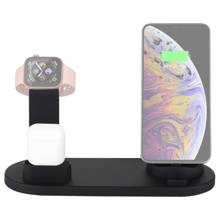HQ-UD15 قاعدة شحن لاسلكي دوارة مع حامل للهواتف / ساعات iWatch / AirPods (فضي)، فضي (مع شحن لاسلكي)، بدون شحن لاسلكي أبيض، بدون شحن لاسلكي أسود، أبيض (مع شحن لاسلكي)