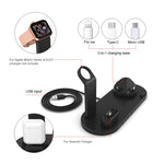 HQ-UD15 قاعدة شحن لاسلكي دوارة مع حامل للهواتف / ساعات iWatch / AirPods (فضي)، فضي (مع شحن لاسلكي)، بدون شحن لاسلكي أبيض، بدون شحن لاسلكي أسود، أبيض (مع شحن لاسلكي)