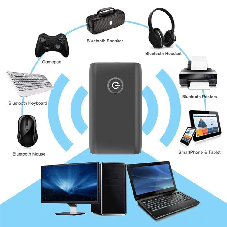 محول بلوتوث B10S 5.0 مرسل ومستقبل 2 في 1، أسود