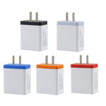 شاحن سفر للهاتف المحمول 2 أمبير مع 3 منافذ USB، قابس الولايات المتحدة، أسود، رمادي، أحمر، برتقالي، أزرق