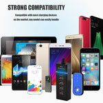 شاحن محول بقدرة 5 فولت 4.1 أمبير مع 4 منافذ USB وكابل توصيل، طول الكابل: 1.5 متر، قابس أوروبي، قابس أوروبي