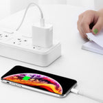 شاحن سفر 2 في 1 بمنفذ USB-C / Type-C واحد + مجموعة كابل بيانات شحن سريع 3A PD 3.0 USB-C / Type-C إلى USB-C / Type-C، طول الكابل: 2 متر، 18 واط 2 متر