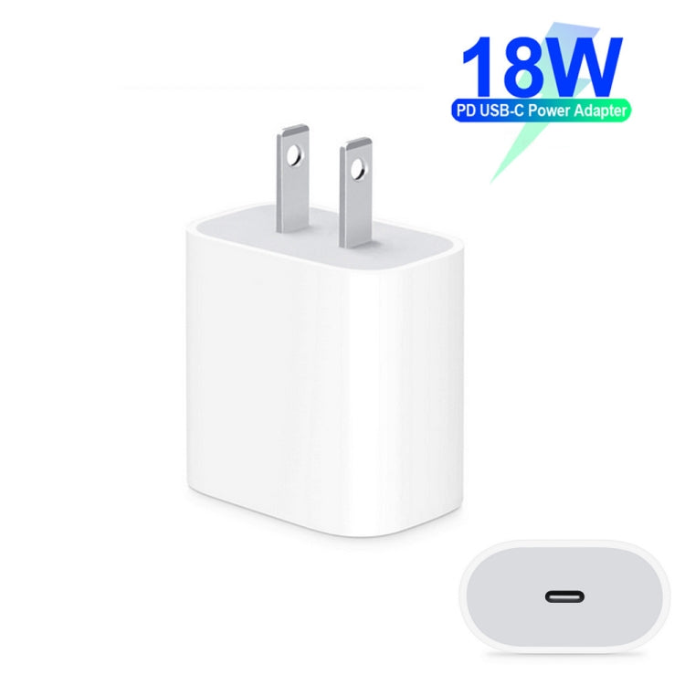 شاحن سفر 2 في 1 بمنفذ USB-C / Type-C واحد + مجموعة كابل بيانات شحن سريع 3A PD 3.0 USB-C / Type-C إلى USB-C / Type-C، طول الكابل: 2 متر، 18 واط 2 متر
