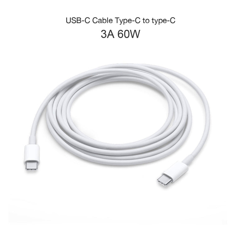 شاحن سفر 2 في 1 بمنفذ USB-C / Type-C واحد + مجموعة كابل بيانات شحن سريع 3A PD 3.0 USB-C / Type-C إلى USB-C / Type-C، طول الكابل: 2 متر، 18 واط 2 متر