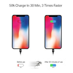 شاحن سفر 2 في 1 بمنفذ USB-C / Type-C واحد + مجموعة كابل بيانات شحن سريع 3A PD 3.0 USB-C / Type-C إلى USB-C / Type-C، طول الكابل: 2 متر، 18 واط 2 متر