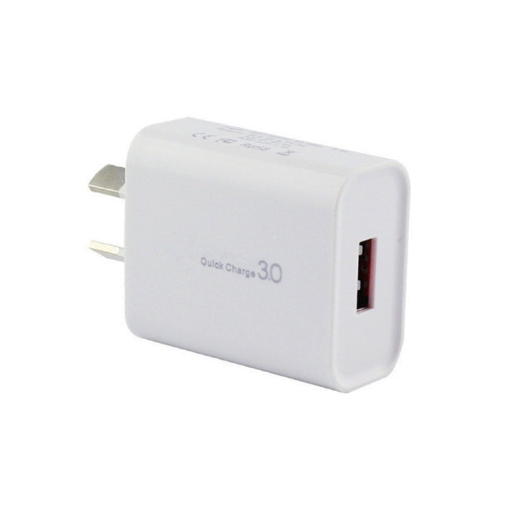 شاحن بواجهة USB واحدة QC 3.0 بقوة 18 واط و3 أمبير، قابس AU