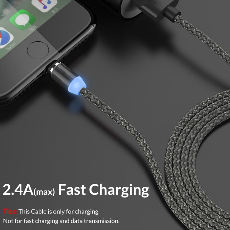 كابل شحن مغناطيسي معدني نايلون مضفر بلونين USB إلى Micro USB، طول الكابل: 1m، Micro USB
