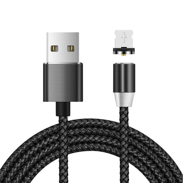كابل بيانات مغناطيسي معدني USB إلى 8Pin، نايلون مضفر بلونين، طول الكابل: 1 متر، 8Pin