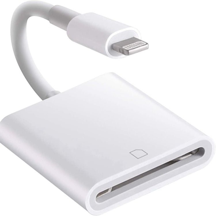 محول قارئ بطاقات كاميرا من 8 دبابيس إلى بطاقة SD، يدعم جميع أنظمة iOS، مع فتحة بطاقة SD ZS-KL21810