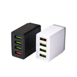 مجموعة شاحن سريع عالمي للسفر 2 في 1، كابل بيانات USB بطول 1 متر إلى 8 دبابيس + شاحن QC 3.0 بقوة 30 واط بأربعة منافذ USB للهواتف المحمولة والأجهزة اللوحية وأجهزة الكمبيوتر، قابس الولايات المتحدة، مجموعة 8 دبابيس قابس الولايات المتحدة