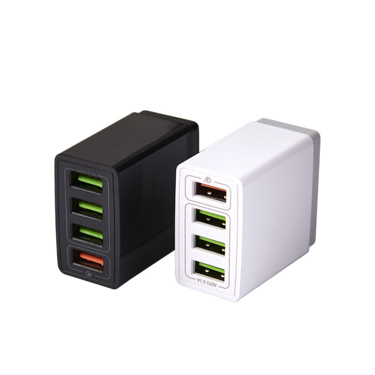 مجموعة شاحن سريع عالمي للسفر 2 في 1، كابل بيانات USB بطول 1 متر إلى 8 دبابيس + شاحن QC 3.0 بقوة 30 واط بأربعة منافذ USB للهواتف المحمولة والأجهزة اللوحية وأجهزة الكمبيوتر، قابس الولايات المتحدة، مجموعة 8 دبابيس قابس الولايات المتحدة