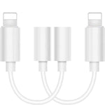 محول سماعة رأس Zs-kl21836 2 قطع من 8 دبابيس إلى 3.5 مم، يدعم جميع أنظمة iOS