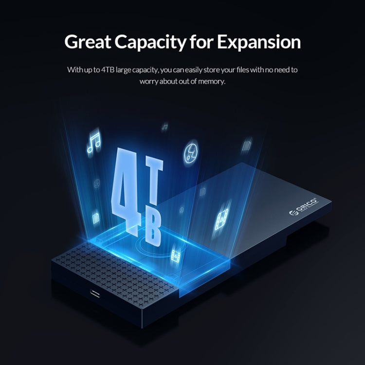 غلاف قرص صلب محمول ORICO 2526C3 بحجم 2.5 بوصة USB-C / Type-C