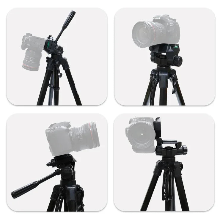 L-3600 حامل ثلاثي القوائم مباشر مع جيمبال تخميد ثلاثي الأبعاد لوحة تحرير سريعة قابلة للفصل تعديل الارتفاع 62-170 سم لكاميرا SLR ضوء مباشر بروجكتور (أسود)، L-3600
