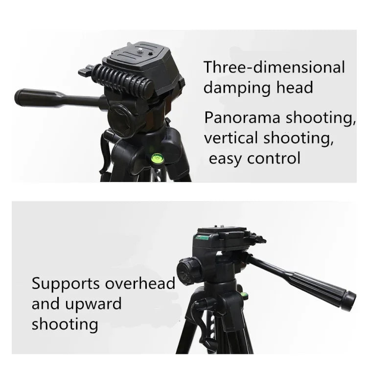 L-3600 حامل ثلاثي القوائم مباشر مع جيمبال تخميد ثلاثي الأبعاد لوحة تحرير سريعة قابلة للفصل تعديل الارتفاع 62-170 سم لكاميرا SLR ضوء مباشر بروجكتور (أسود)، L-3600