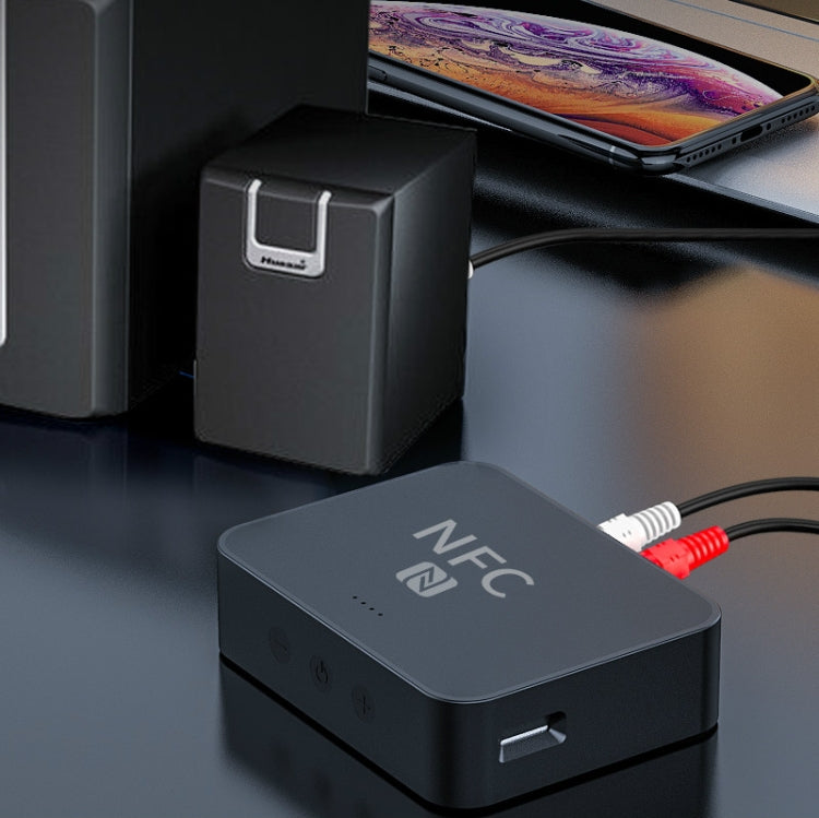 جهاز استقبال موسيقى مكتبي R6 NFC بلوتوث 5.0، يدعم بطاقة TF