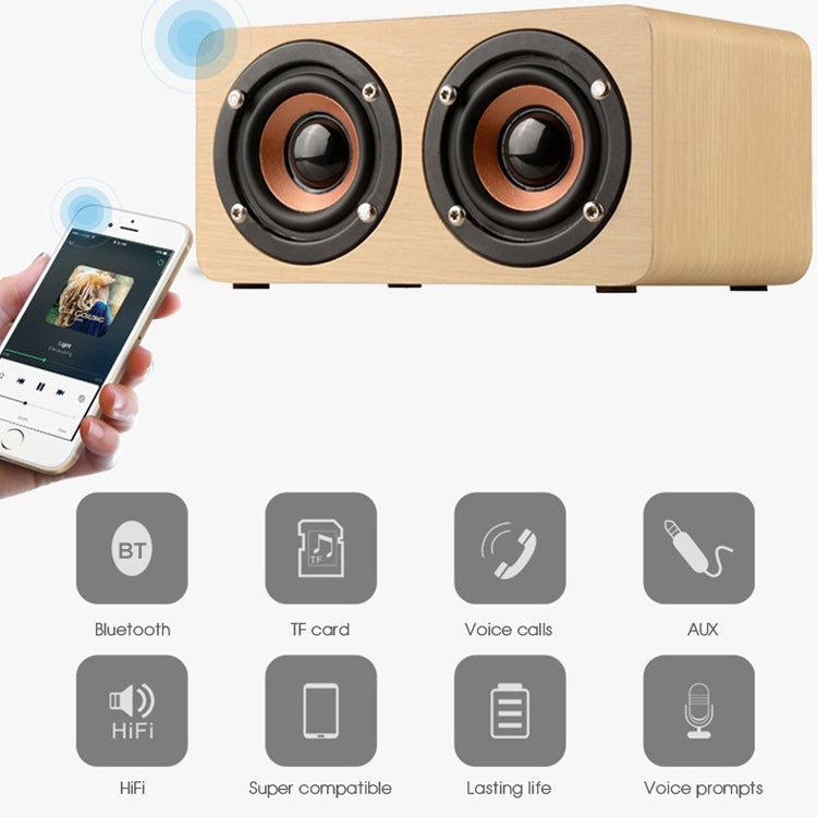 مكبر صوت خشبي محمول HiFi مع صوت جهير قوي W5، W5