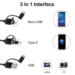 منظار أذن رقمي USB HD ثلاثي الوظائف 3 في 1 لفحص الأذن وإزالة شمع الأذن