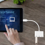 محول USB-C OTG 3 في 1 مع منفذ سماعة رأس 3.5 مم، متوافق مع iPad Pro وهواتف بمنفذ Type-C، 3 في 1