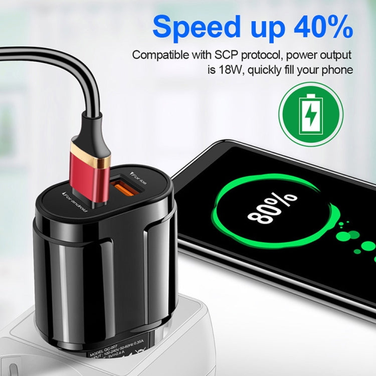 رأس شاحن سفر محمول مزدوج USB لهواتف المحمول والأجهزة اللوحية، قابس الاتحاد الأوروبي، قابس الاتحاد الأوروبي