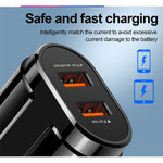 رأس شاحن سفر محمول مزدوج USB لهواتف المحمول والأجهزة اللوحية، قابس الاتحاد الأوروبي، قابس الاتحاد الأوروبي
