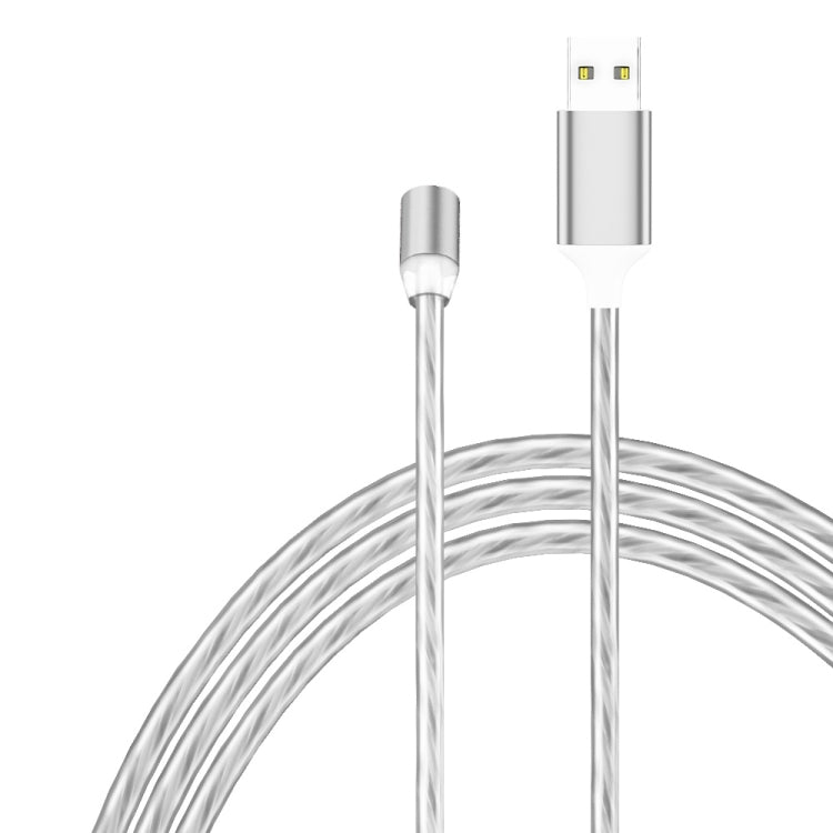 كابل شحن مغناطيسي USB إلى 8 دبابيس مع أضواء ملونة، الطول: 1m