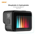 فيلم زجاجي مقسى لحماية عدسة وكاميرا GoPro HERO9 ENKAY Hat-Prince 3 في 1 بسماكة 0.2 مم وصلابة 9H ومنحنى 2.15D