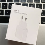 شاحن سفر بواجهة USB-C / Type-C منفردة بقوة 20 واط، قابس الاتحاد الأوروبي، 20 واط فعلي