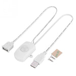 مفتاح حساس حركة PIR بالأشعة تحت الحمراء لجسم الإنسان USB DC 5V/12V/24V لشريط إضاءة LED، أسود، أبيض