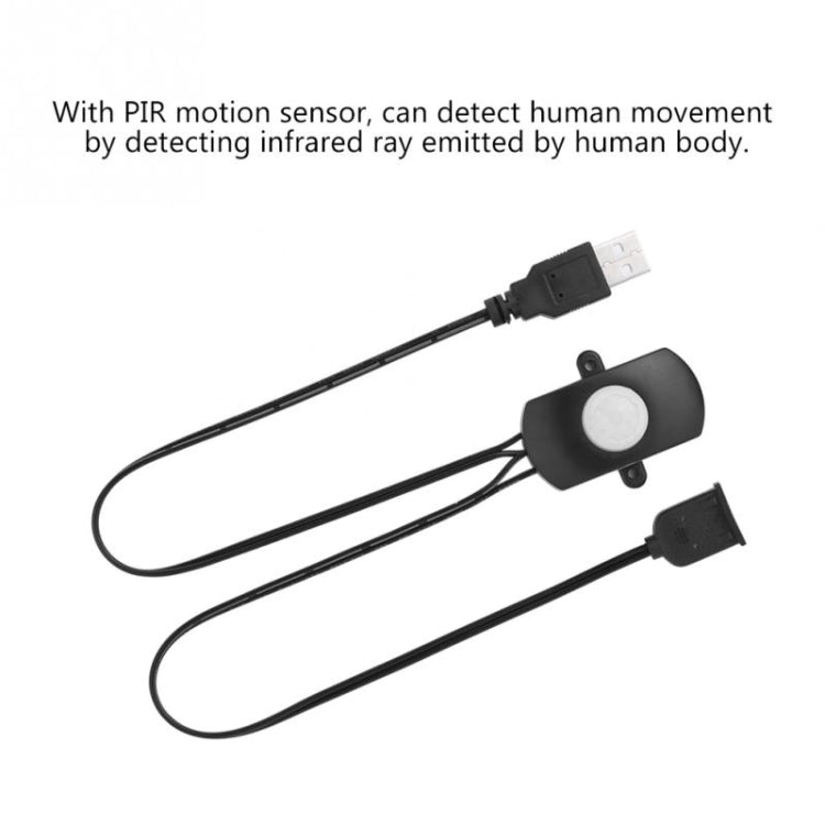 مفتاح حساس حركة PIR بالأشعة تحت الحمراء لجسم الإنسان USB DC 5V/12V/24V لشريط إضاءة LED، أسود، أبيض