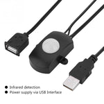 مفتاح حساس حركة PIR بالأشعة تحت الحمراء لجسم الإنسان USB DC 5V/12V/24V لشريط إضاءة LED، أسود، أبيض