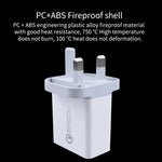 كابل بيانات 2 في 1 USB إلى USB-C / Type-C + شاحن سريع عالمي 30 واط QC 3.0 USB + منفذي USB 2.0 بتيار 2.4 أمبير لهواتف المحمول والأجهزة اللوحية وأجهزة الكمبيوتر، مجموعة شاحن سفر، قابس بريطاني، مع كابل USB-C / Type-C، قابس بريطاني