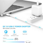 شاحن سفر عالمي PD3.0 30 واط بمنفذ USB-C / Type-C مع قدم قابلة للفصل، قابس أوروبي