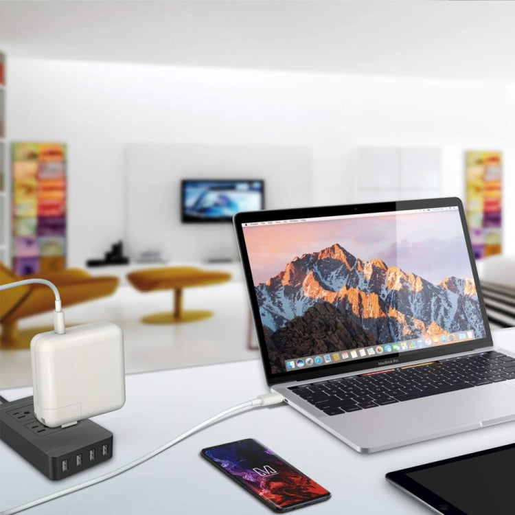 شاحن سفر عالمي PD3.0 30 واط بمنفذ USB-C / Type-C مع قدم قابلة للفصل، قابس أسترالي