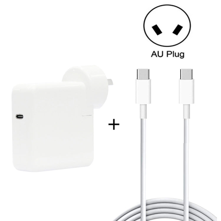 شاحن سفر 2 في 1 PD 30 واط USB-C / Type-C + مجموعة كابل بيانات شحن سريع 3A PD 3.0 USB-C / Type-C إلى USB-C / Type-C، طول الكابل: 2م، قابس أستراليا، 2م قابس أستراليا