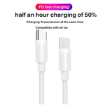 شاحن سفر 2 في 1 PD 30 واط USB-C / Type-C + مجموعة كابل بيانات شحن سريع 3A PD 3.0 USB-C / Type-C إلى USB-C / Type-C، طول الكابل: 2م، قابس أستراليا، 2م قابس أستراليا