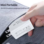 شاحن سفر SDC-20W PD بقدرة 20 واط بمنفذ USB-C / Type-C واحد، قابس الاتحاد الأوروبي، قابس الولايات المتحدة، قابس المملكة المتحدة