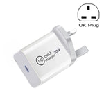 شاحن سفر SDC-20W PD بقدرة 20 واط بمنفذ USB-C / Type-C واحد، قابس الاتحاد الأوروبي، قابس الولايات المتحدة، قابس المملكة المتحدة