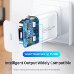 شاحن سفر 2 في 1 SDC-20W PD بقدرة 20 واط USB-C / Type-C + كابل بيانات شحن سريع PD 3.0 3A USB-C / Type-C إلى USB-C / Type-C بطول 1 متر، قابس الولايات المتحدة، قابس الاتحاد الأوروبي، قابس المملكة المتحدة