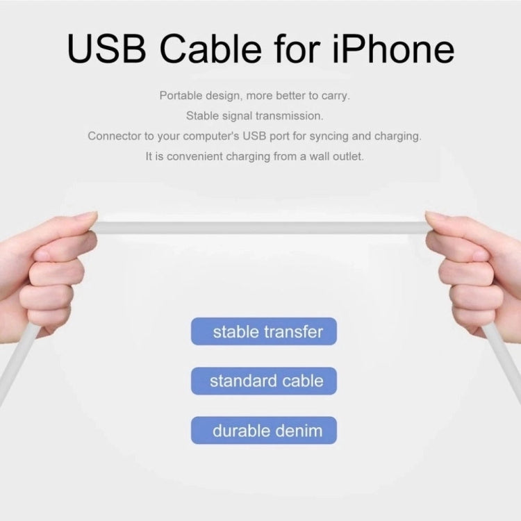 XJ-017 كابل بيانات شحن سريع USB ذكر إلى 8 دبابيس ذكر، الطول: 1م، 1م